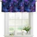 2 x Valance Curtain for Kitchen,Galaxy Star Nebula Space Starry Sky Window Valance for Living Room Scroll,Rod Pocket Valances for Bedroom Decor,Window Treatment Valance 1 Panel 18" x 42"