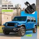 Side Steps Compatible with 2018-2025 Jeep Wrangler JL Unlimited 4-Door, High-Strength Running Boards, Steel Step Bars, Powder-Coated 4-Piece Set