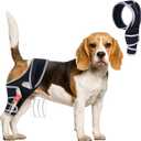 Knee Brace for Dogs with Torn ACL, Adjustable Dog Leg Braces Rear Leg or Front Legs with Cruciate Ligament Injuries, Warm Joint Pain Relief CCL Brace for Pets Knee Support Universal Four Legs, M (Navy black)