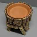 Cididu Reptile Hide Cave Resin, 2 in 1 Reptile Hideout Cave and Food Tray, Reptile Shelter with Detachable Food Bowl, Leopard Gecko Keeper Habitat Help Shedding for Amphibian, Snake, Lizard, Turtle