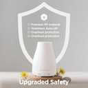 InnoGear Essential Oil Diffuser, Ultrasonic Diffusers for Home Aromatherapy Humidifier for Mother's Gift Bedroom Room 7 Colors LED 2 Mist Mode Auto Off, Basic White