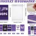 24 Sets Domestic Violence Awareness Pens Purple Ribbon Pens Bulk Cancer Awareness Notebooks Purple Ribbon Notepads for Breast Pancreatic Cancer Alzheimers Lupus Animal Abuse Event Party Supplies