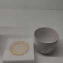 Ceramic Planter Pot - 6.8 Inch Plant Pot with Drainage Hole and Saucer, Succulent Round Flower Pot for Plants Indoor Outdoor, White