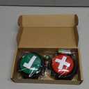 Right Wrong Button, Sound Buzzers Set of 2 Assorted Colored Buzzers, Easy to Use Judge Right or Wrong, Talking Buttons, Used for Game Interaction, Contains 2AAA Batteries