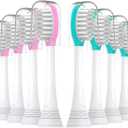 Kids Replacement Toothbrush Heads 10 Pack for Philips Sonicare Electric Toothbrush Soft Brush Head for Child 7+ for Boy Girl,5pink+5blue