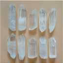 Colorsheng 10 Pcs Natural Rough Quartz Crystal Column Points Shards (1"- 2")
