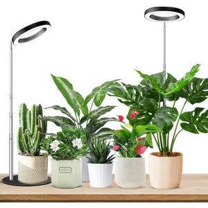 Grow Lights for Indoor Plants Full Spectrum, 80 LEDs Plant Light for Indoor Plants, Height Adjustable 6.3in Desktop Growing Lamp with Auto Timer 6/12/16Hrs, 3 Optional Spectrums,5 Brightness