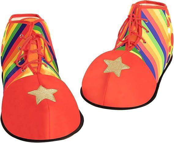Spooktacular Creations Halloween Jumbo Clown Shoes Unisex Costumes, Accessories, Props, Kits for Halloween, Carnival Cosplay, Carnivals, Fancy Dress Parties Red