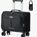 Lekebobor Rolling Laptop Bag Rolling Laptop Briefcase on Wheels for Women Fits Up to 15.6Inch computer Bags Water Resistant for Work Travel and Business, Black