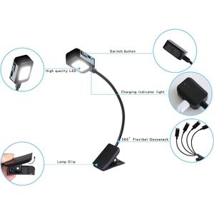 Rechargeable Book Light Bulk Clip-On Reading Lights for Books in Bed, Multi Pack Mini Booklights for Kids Book Lovers Bulk Gifts for Mens Dads 8PCS