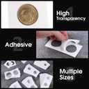 Outus 120 Self Adhesive Coin Holders, Cardboard 2x2 Holders, 6 Assorted Sizes Coin Flips Collection Supplies Collecting Cardboard Accessories for Collectors (6 Size)