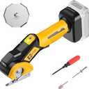 Cordless Electric Scissors Fit for DeWALT 20v Max Battery 440RPM Rotary Cardboard Cutter For Fabric Carpet Plastic(Battery not included, Added replacement blade)