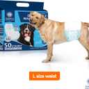 American Kennel Club Male Dog Wrap, Disposable Diapers with Wetness Indicator, Large, 50 Count