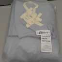 Queen Duvet Cover Set- 100% Washed Cotton 3 Pcs Soft Comfy Breathable Chic Linen Feel Bedding, 1 Duvet Cover and 2 Pillow Shams, Baby Blue