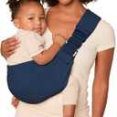 Ergobaby Upsie Sling Baby Carrier for Babies and Toddlers 6-48 Months (17-45 lbs) - 2-Position Ergonomic Baby Carrier with Front Storage Pocket, Hip-Healthy Positioning - Midnight Blue