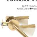 Asidrama 4 Pack Champagne Bronze Privacy Door Handles, Door Lever with Door Knobs Indoor for Bedroom or Bathroom, Heavy Duty Door Handles Interior with Locks for Left Right Sided Doors