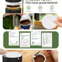 Grasseed Reusable VertuoLine Capsule Kit for Nespresso Pods with 100Pcs Aluminum Foil Seals Lids, Refillable Coffee Pods for VertuoLine to Refill Pods