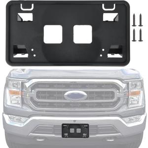 Replacement for Front Bumper License Plate Frame Bracket 2021 2022 2023 Ford F150 ML3Z-17A385-AB FO1068185 ONLY for 3.3L 5.0L