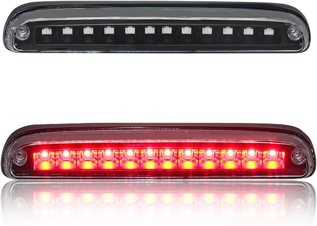 LED 3rd Brake Light, High Mount Stop Light, Third Brake Light Assembly Compatible with 1999-2016 F250 F350 F450 F550 Super Duty/Fit 1993-2011 Ford Ranger/Fit 1995-2003 Mazda B2300, Black