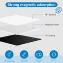 Magnetic Fridge White Board Paper, 40" x 30" Large Dry Erase Board Sheet for Organizer and Planner, Kitchen Refrigerator Whiteboard for Family to-do List, Includes Markers and Eraser