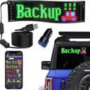 KJOY USB 5V LED Sign, Bluetooth, App Control, Flexible, Programmable Custom Text Pattern Animation Scrolling Display for Car, Store, Party, Bar, Hotel, Concert, 14.6''x3.6''