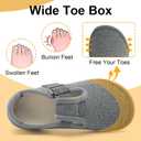 BARERUN Womens Slippers Barefoot Bedroom House Shoes for Women Wide Non-slip Diabetic Orthopedic Neuropathy Swollen Bunions Arthritis Edema Indoor Outdoor Slippers