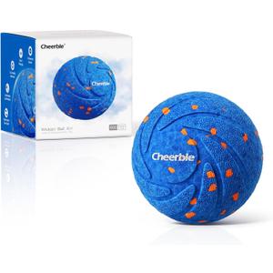 Cheerble Smart Interactive Dog Toy, Wicked Ball AIR, Automatic Moving, Bouncing, and Rotating, E-TPU Material, IPX7 Waterproof Rating, Active Rolling Ball for Medium and Large Dogs (Blue)