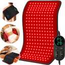 Ezona Red Light Therapy Pad for Body Pain, 24 x 12 inch Large Infrared Light Therapy with 660/ 850nm for Back Relief, High-Output 242 LEDs Light with Remote Control for Shoulder Waist Knee Muscle