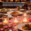 6 Pcs Clear Chunky Glass Lip Votive Candle Holders Tealight Votive Cups for Wedding Proposal, Spa Aromatherapy, Meditation, Table Decorations Clear Cups