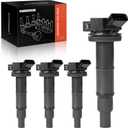 A-Premium Ignition Coil Pack Compatible with Toyota Corolla 2009-2010, Camry 2002-2011, RAV4 2001-2008, Highlander 2001-2007 & Pontiac Vibe 2009-2010 2.0L & Scion, 2.4L, Set of 4