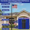 IOEN 9 Gauge 25FT Heavy Duty Flag Pole Kit, Extra-Thick Wall Aluminum Flagpole with 3x5 Nylon Embroidered American Flag, In-Ground for Yard & Commercial Use, 150MPH Wind Rated
