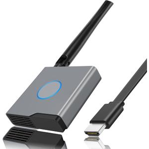 Wireless HDMI Display Dongle Adapter, Portable Transmitter, Streaming Media Video/ Audio/ File HDMI Wireless Extender for Smartphone, Laptop to HDTV/ Monitor/ Projector, Support Airplay DLNA Miracast