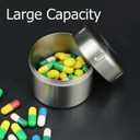 Titanium Pill Container Large, Portable Pill Case Waterproof Heat Resistant, Compact EDC Camping Pill Box, Emergency Pill Carrier, Travel Pill Holder Discreet Daily Medicine Caddy