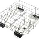 Allstare WD28X26099 WD28X34744 Dishwasher Lower Rack Replacement Parts for GE Dishwasher Parts GDF510PSR3SS GDF510PSM0SS GDF535PSR0SS Lower Dishrack Assembly GE Dishwasher Bottom Rack 1 Pack, 21.6" x 20.7" x 8" WD28X26099