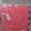 ProSource Foam Puzzle Floor Play Mat for Kids and Babies with Solid Colors, 36 or 16 Interlocking Tiles with Borders, Assorted