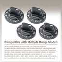 12200035 Range Surface Burner Knob Replacement for Whirlp for Kenmore for Jenn-Air Range Oven Cooktop Models Parts Replace 12200035 7-3272 7-3662 Y703272 Y703662 Y704844, 4 Pack