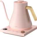 Electric Kettles, Gooseneck Electric Kettle, 1 Temperature Control, Stainless Steel Inner, Quick Heating, for Pour Over Coffee, Brew Tea, Boil Hot Water, 0.9L Pink