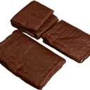 ANGGREK Sofa Cover, Couch Cover Full Coverage 3PCS Anti Slip Universal Polyester Fiber for All Season (Brown)