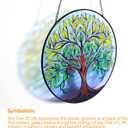 8" Tree of Life Suncatchers for Windows, Tree of Life Stained Glass Window Hanging,Sun Catcher for Windows, Tree of Lifes Decor with Hook,Suncatchers Trees Window Hangings Gifts for Mom