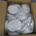 Happizza 100 Sets 75mm(3 inch) Button Parts for Button Maker Machine 75mm, Round Badge Button Making Supplies Blank Pin Back, Includes Metal Cover, Plastic Button Back Cover, Clear Film&Blank Paper