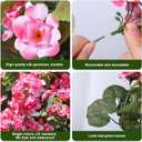 Artificial Geranium Fake Flowers for Outdoors Decoration, 6 Bundles Silk Geraniums Pink Flower UV Resistant Look Real Faux Plants for Outside Planter Front Door Garden Porch Patio Balcony Yard Home