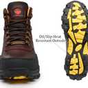 SUREWAY Men's 6" Soft/Steel Toe Heavy Duty Waterproof Work Boot - Leather,Lace Up,Oil/Slip Resistant Dual-Density Comfortable EH Construction Industrial Ankle Safety Men Work Boots,Roofing, Hunting, Size 11