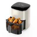 OLIXIS 12-in-1 Air Fryer 6.34 Quarts, Visable Airfryer with Window, 400F, Roast, Reheat, Dehydrate, Bake, Steam, Fries, Custard, Chicken, Wings, Sea Food, Vegetabels, Modern Black