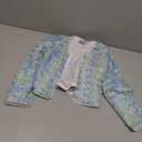 Girls 3D Flower Mesh Bolero Shrug Lightweight Sheer Cardigan for Party, Photos & Special Moments 8Y