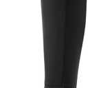 DREAM PAIRS Women's Knee-High Boots Comfortable Flat Low Heel Round Toe Stretchy Suede Slouch Boots with Side Zipper, Size 7, Black-Suede, SDKB2404W