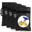 Enlarge Outdoor Faucet Cover for Winter Freeze Protection, 3M Thinsulate, 10"H x 6.3"W Hose Bib Covers for Wall Taps Outside, Waterproof & Frost Free Insulated Spigot Cover, 4 Pcs Faucet Socks - Black