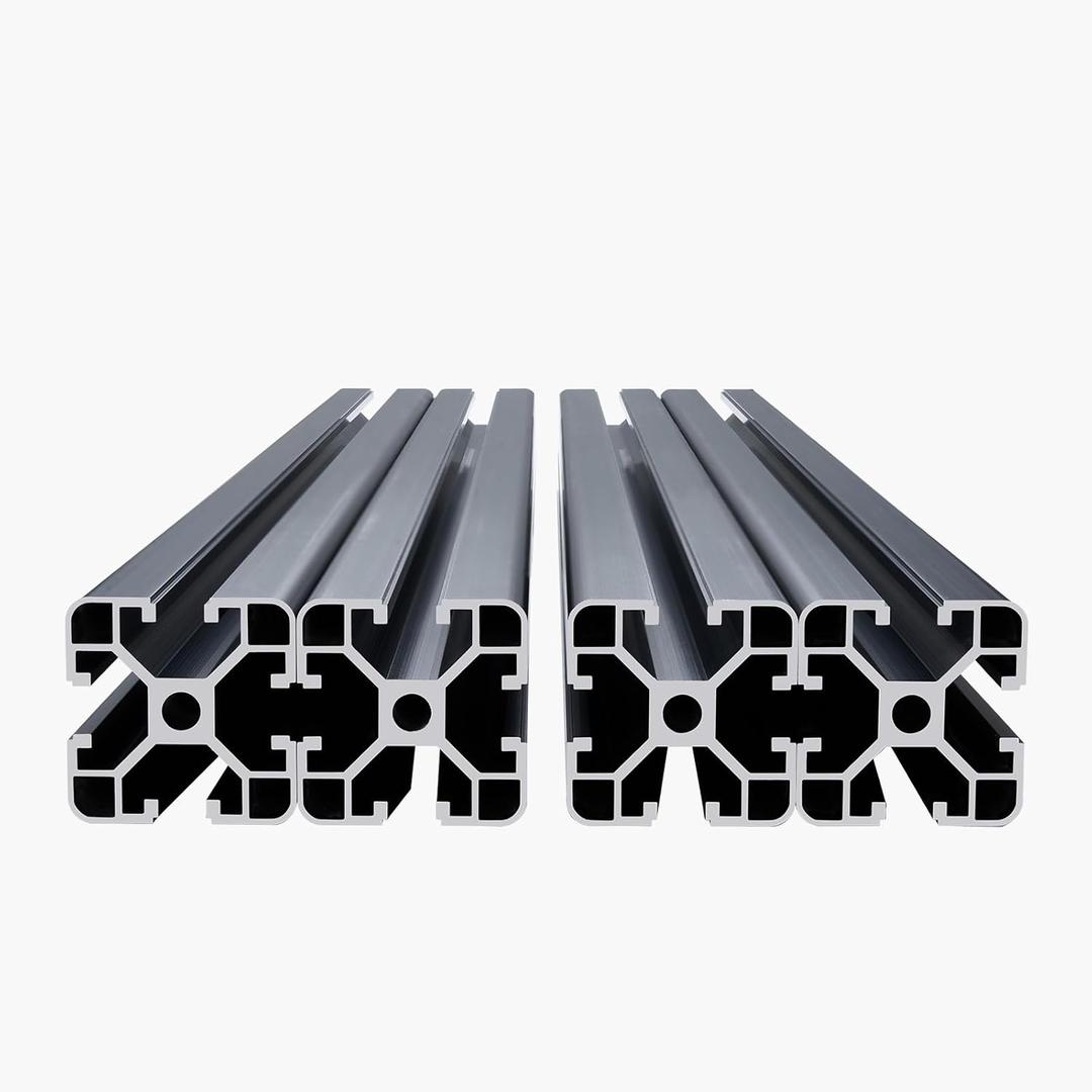 VEVOR 4PCS 23.6 in (600 mm) T Slot 4040 Aluminum Extrusion Profile, European Standard Anodized Linear Rail, High-Strength Extruded Aluminum Rail for 3D Printer, CNC Machine DIY, Laser Engraving, Black VEVOR 4PCS 23.6 in (600 mm) T Slot 4040 Aluminum Extrusion Profile, European Standard Anodized Linear Rail, High-Strength Extruded Aluminum Rail for 3D Printer, CNC Machine DIY, Laser Engraving, Black