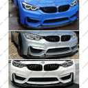 2Pcs Front Bumper Lip Compatible with BMW F80 M3 F82 F83 M4 2015-2020 CS-Style, Fits for 2015 2016 2017 2018 2019 2020, Air Dam Lower Chin Spoiler Splitter(Carbon Fiber Pattern)