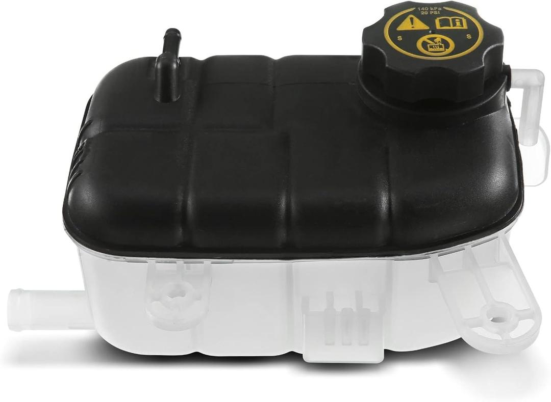 A-Premium Engine Coolant Overflow Recovery Reservoir Tank [with Cap & Sensor] Compatible with Buick Encore 2013-2019 1.4L & Chevrolet Trax 2013-2019 1.4L 1.8L, Petrol - Front Side