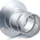 Hicarer Round Ducting Take Off Collar Galvanized Steel Metal Pipe Reducer Air Duct Adapter Connector for Grow Tent Bathroom Kitchen Ventilation Systems(1 Pcs,4 Inch)